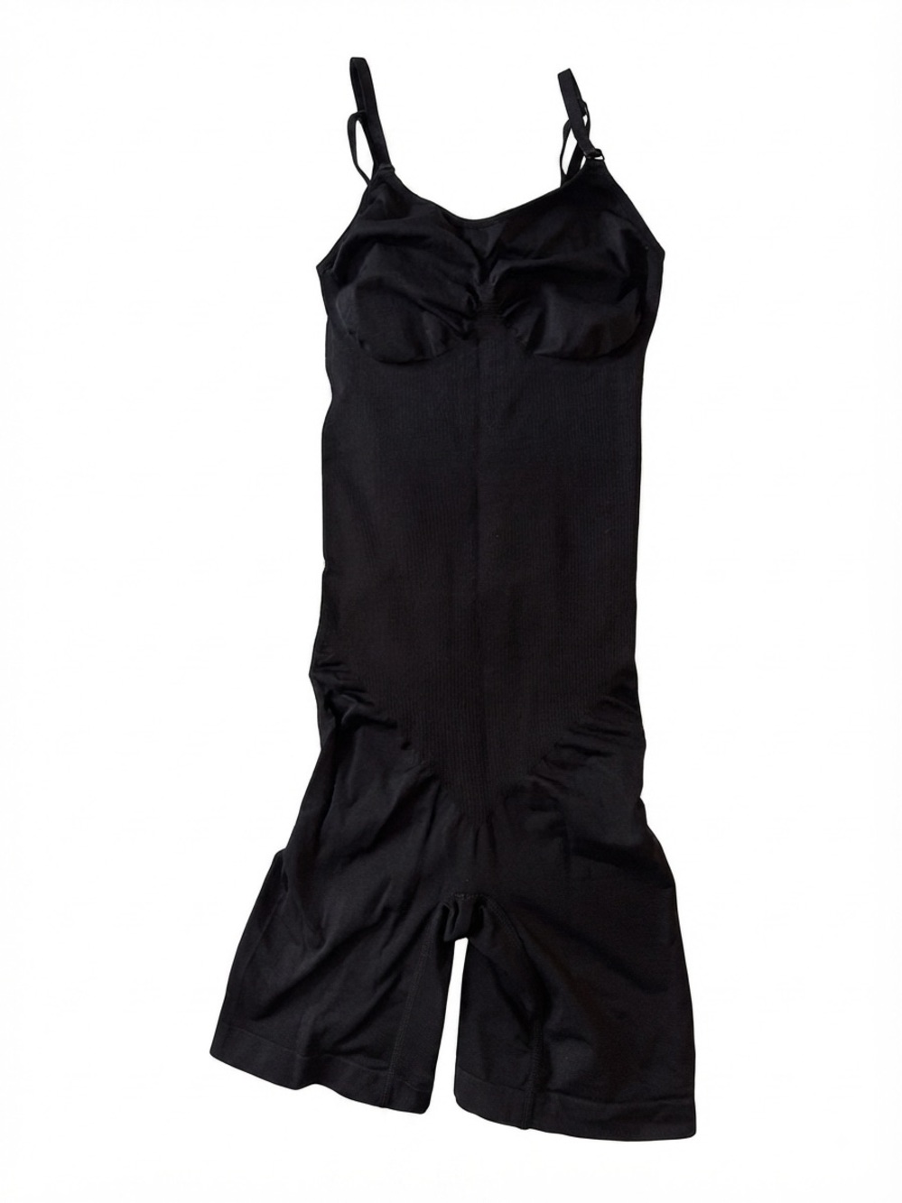 Unbranded Seamless Firm Control Bodysuit Shaper - Black - Size M
